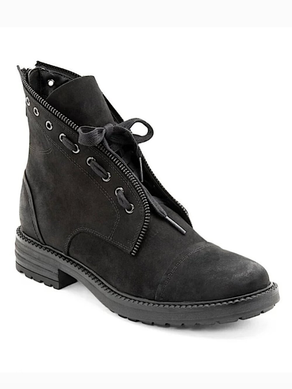 BLONDO Harper Black Waterproof Nubuck Leather Ankle Boots